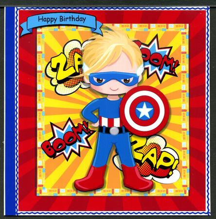 Super Hero Boy 8x8 by Katie Silver