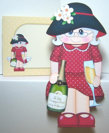 3D on the Shelf Card Kit - Gossip Galz - Champagne Cicily by Katie Silver