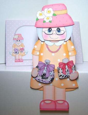 3D on the Shelf Card Kit - Gossip Galz - Perfumed Patti by Katie Silver