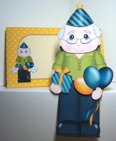 3D on the Shelf Card Kit - Little Party Old Man Mason by Katie Silver