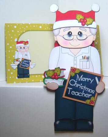 3D on the Shelf Card Kit - Christmas Teacher Mr White by Katie Silver