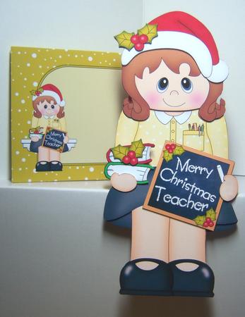 3D on the Shelf Card Kit - Christmas Teacher Miss Smith by Katie Silver