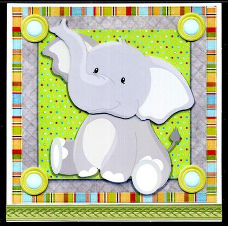 Adorable Elephant 8x8 by Katie Silver