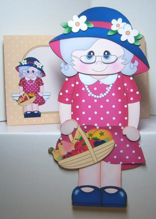 3D on the Shelf Card Kit - Gossip Galz - Fruity Fran by Katie Silver