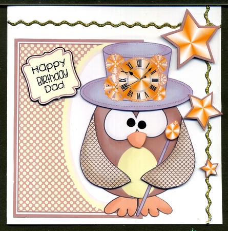 Steampunk Owl Off the Edge Topper by Katie Silver