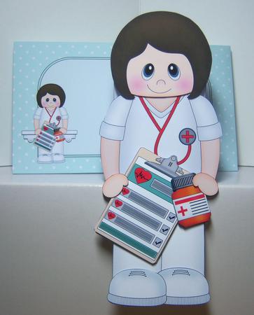 3D on the Shelf Card Kit - Little Lady Doctor Shaw by Katie Silver
