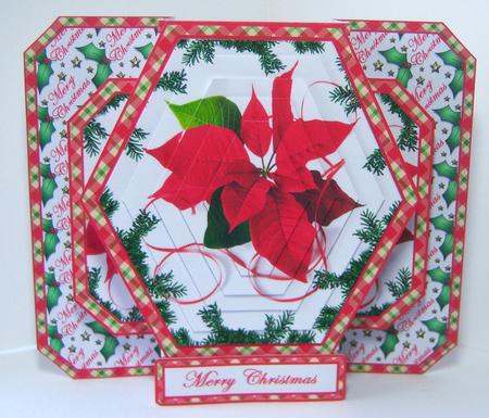 Double Pop-out 'red Poinsettias' by Katie Silver