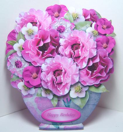 Pink Bouquet - Pots of Flowers Card Mini Kit by Katie Silver
