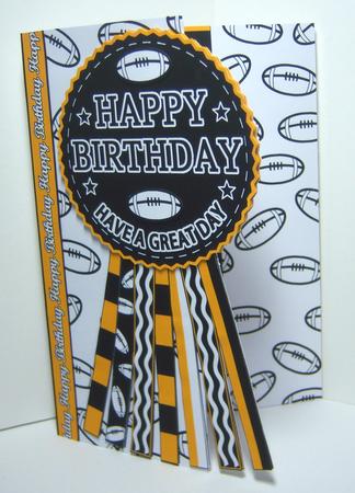 Wasps Rugby Rosette Birthday Father's Day by Katie Silver