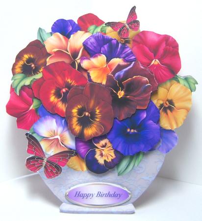 Pansy Bouquet - Pots of Flowers Card Mini Kit by Katie Silver