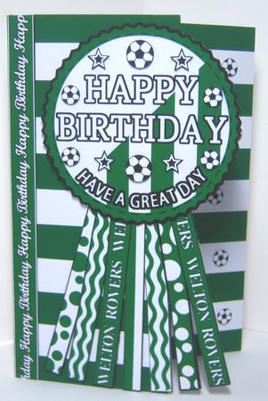 Welton Rovers Rosette Over Edge Birthday Father's Day by Katie Silver