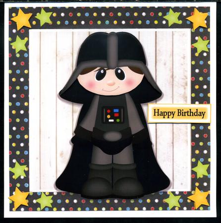 Darth Vader Boy 8x8 by Katie Silver