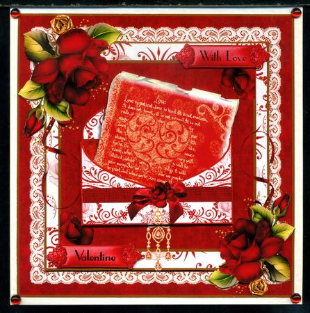 The Red Rose Love Letter Card Front Kit by Katie Silver