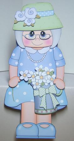 3D on the Shelf Card Kit - Gossip Galz - Flower Flora by Katie Silver