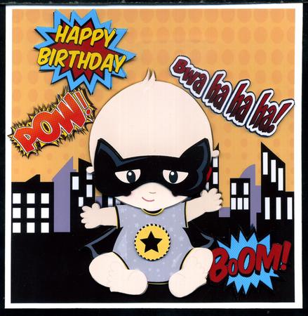 Super Baby Dressed as Bat Man 8x8 Mini Kit by Katie Silver