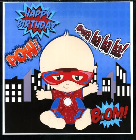 Baby Boy Dressed as Iron Man Super Hero 8x8 by Katie Silver