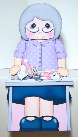 3D on the Shelf Card Kit - Little Crafter Old Lady Gaye by Katie Silver