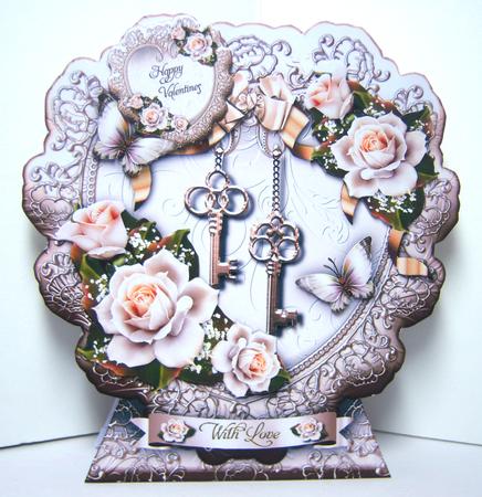 Wedding Valentine Heart with Roses Card Kit by Katie Silver