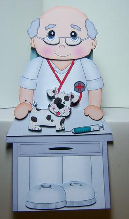 3D on the Shelf Card Kit - Little Old Man Vet Greg by Katie Silver