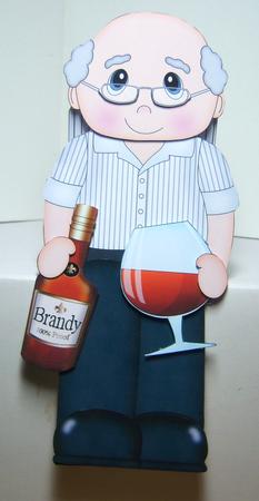 3D on the Shelf Card Kit - Old Man Brandy Drinker Haris by Katie Silver