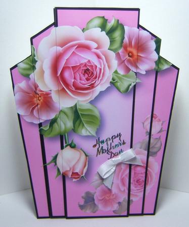 Art Deco Stacker - Pretty Pink Roses by Katie Silver