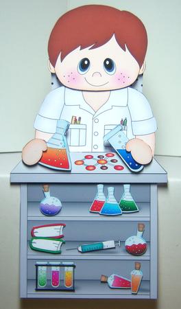 3D on the Shelf Card Kit - Little Boy Scientist Erik by Katie Silver