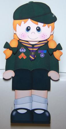 3D on the Shelf Card Kit - Little Cub Scout Julee by Katie Silver