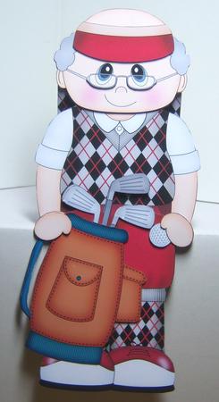 3D on the Shelf Card Kit - Little Golf Old Man Ernie by Katie Silver
