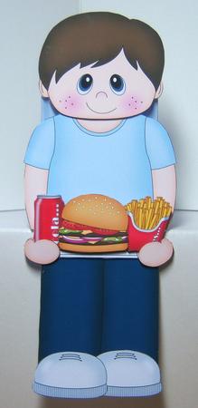 3D on the Shelf Card Kit - Take Away Burger Night Boy Benji by Katie Silver