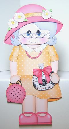 3D on the Shelf Card Kit - Gossip Galz - Perfumed Polly by Katie Silver