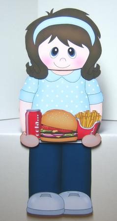 3D on the Shelf Card Kit - Take Away Burger Night Lady Britt by Katie Silver