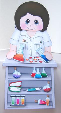 3D on the Shelf Card Kit - Little Scientist Lady Nadi by Katie Silver
