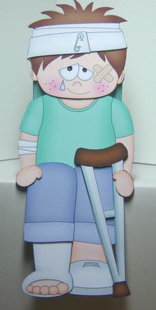 3D on the Shelf Card Kit - Oops Ouch Get Well Boy Christoper by Katie Silver