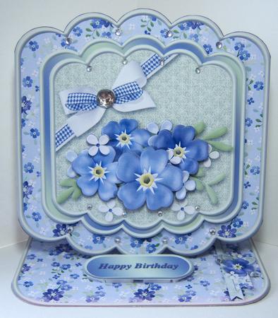 Forget-me-not - Stacked Layer Easel Card Mini Kit by Katie Silver