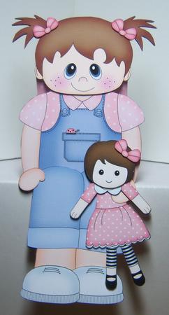 3D on the Shelf Card Kit - Little Toddler Maya's Rag Dolly by Katie Silver