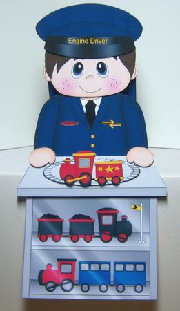 3D on the Shelf Card Kit - Little Train Set Boy Damion by Katie Silver