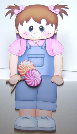 3D on the Shelf Card Kit - Little Lollipop Toddler Babette by Katie Silver
