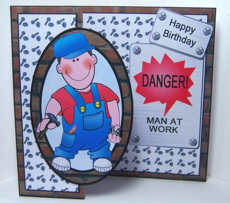 Man at Work (easier to Cut Version) by Katie Silver