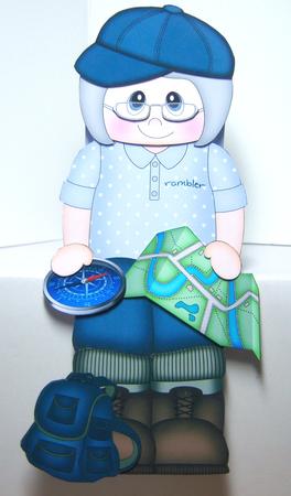 3D on the Shelf Card Kit - Little Rambler Old Lady Gertrude by Katie Silver