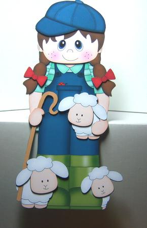 3D on the Shelf Card Kit - Little Sheep Farmer Chantell by Katie Silver