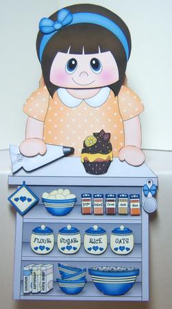 3D on the Shelf Card Kit - Little Cake Decorator Teen Dani by Katie Silver