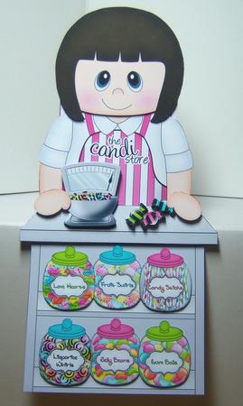 3D on the Shelf Card Kit - Candi Shop Lady Madaline by Katie Silver