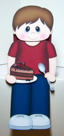 3D on the Shelf Card Kit - Chocolate Cake Boy Kasey by Katie Silver