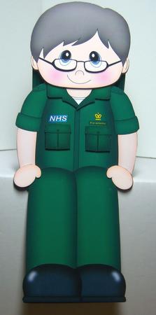 3D on the Shelf Card Kit - Little Nhs Paramedic Gus by Katie Silver