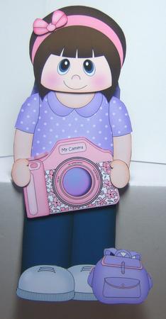 3D on the Shelf Card Kit - Little Photographer Krissy by Katie Silver