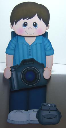 3D on the Shelf Card Kit - Little Photographer Rickey by Katie Silver