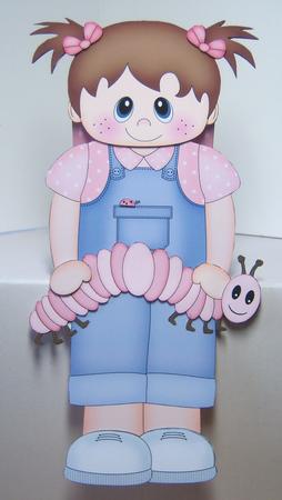 3D on the Shelf Card Kit - Little Toddler Beah's Caterpillar by Katie Silver