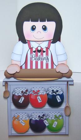 3D on the Shelf Card Kit - Little Bake Off Lady Glenda by Katie Silver