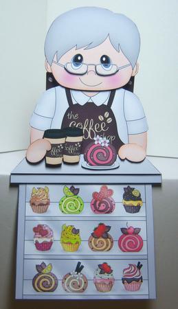 3D on the Shelf Card Kit - the Coffee Shop Old Man Sylvester by Katie Silver