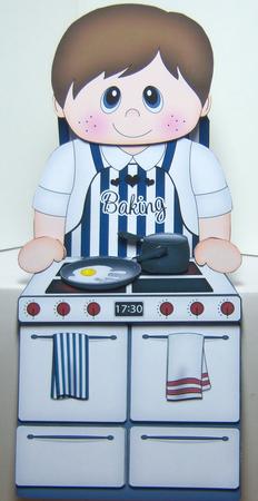 3D on the Shelf Card Kit - Cute Little Cook Gregg by Katie Silver
